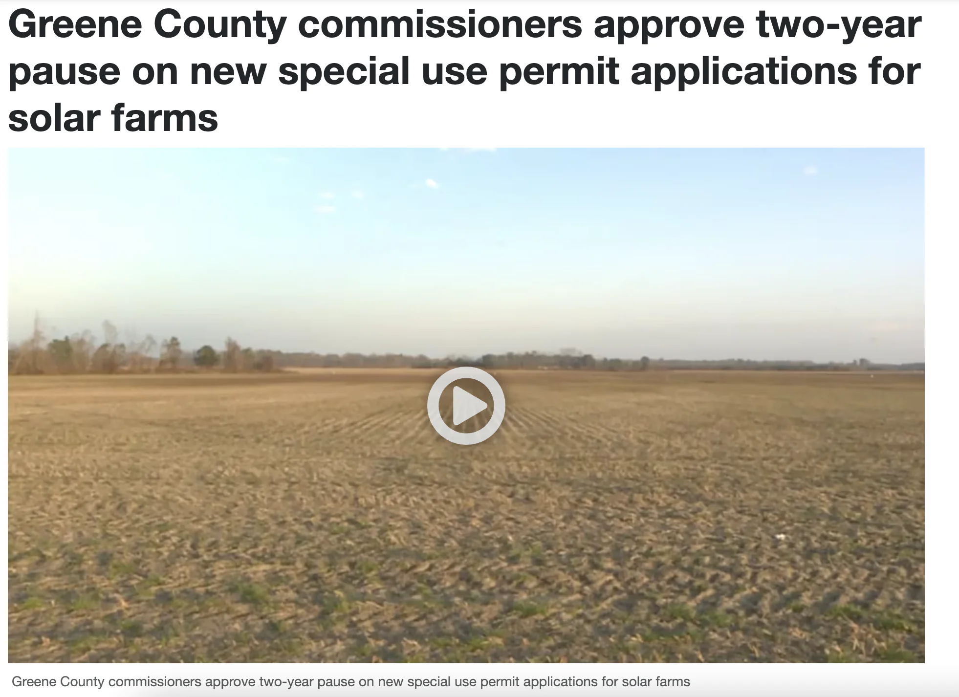 Greene County commissioners approve two-year pause on new special use permit applications for solar farms