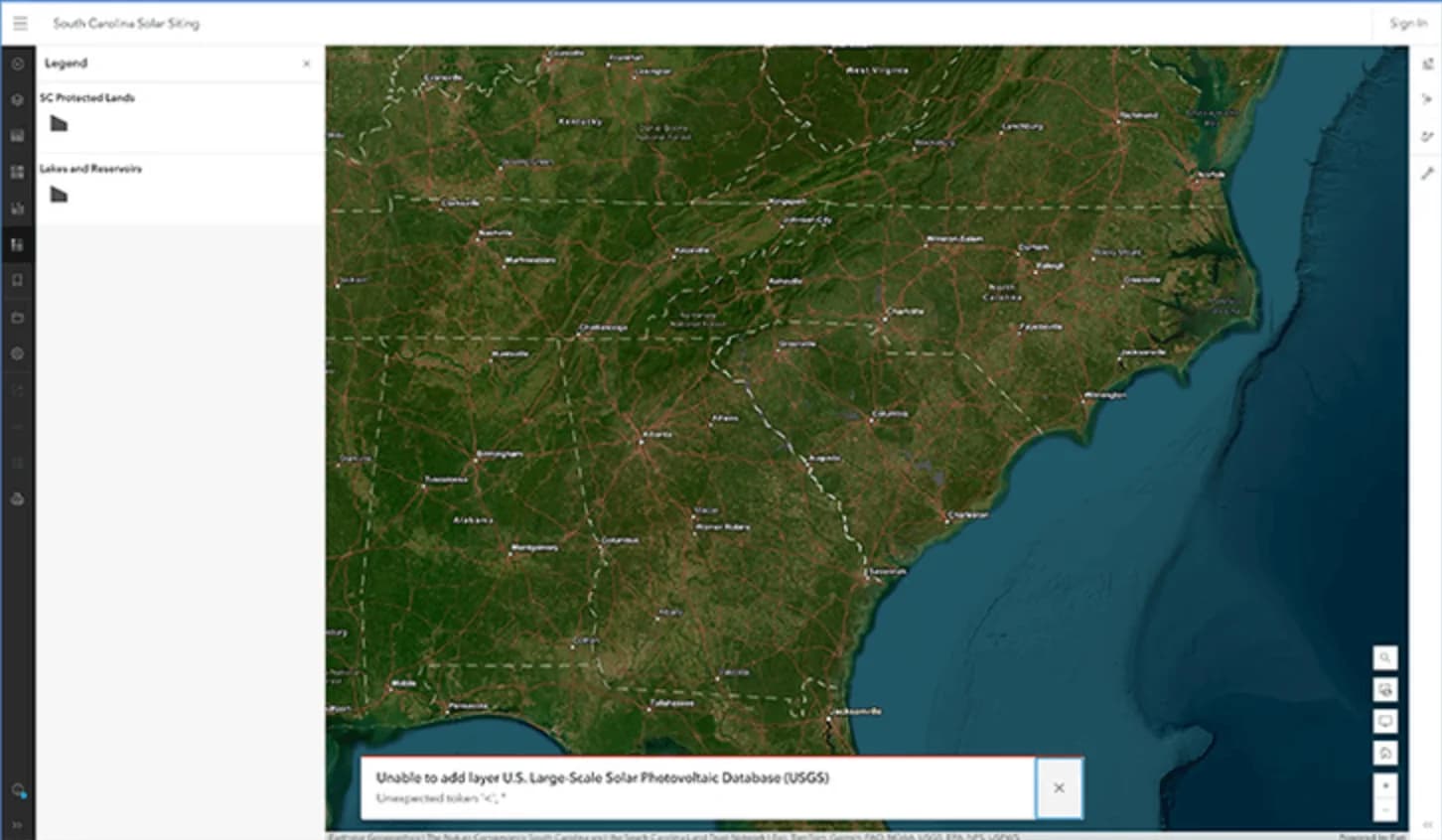 South Carolina Solar Siting Map