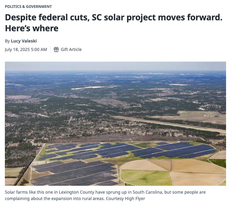 Despite federal cuts, SC solar project moves forward. Here’s where