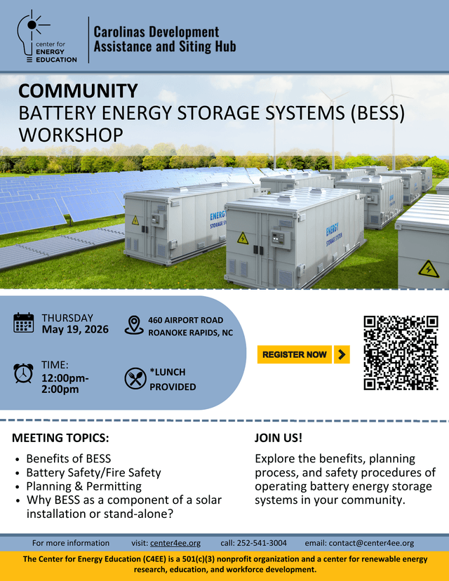 Battery Energy Storage Systems (BESS) Workshop for Communities