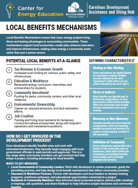Local Benefits Mechanisms Guide