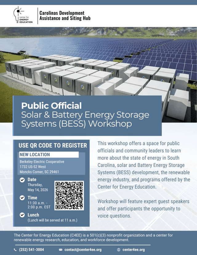 Solar & Battery Energy Storage Systems (BESS) Workshop for Public Officials