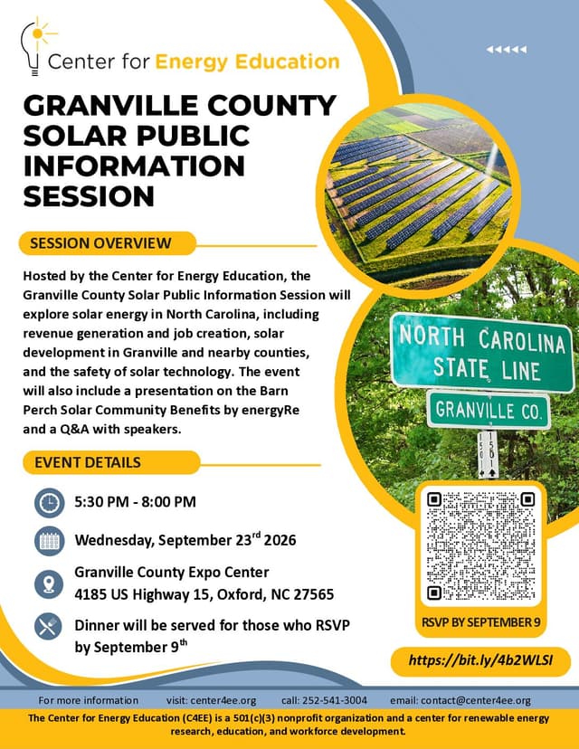 Granville County Solar Public Information Session